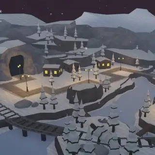 Winter Bridges map thumbnail from Tower Defense Simulator
