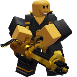 Golden Minigunner tower icon from Tower Defense Simulator